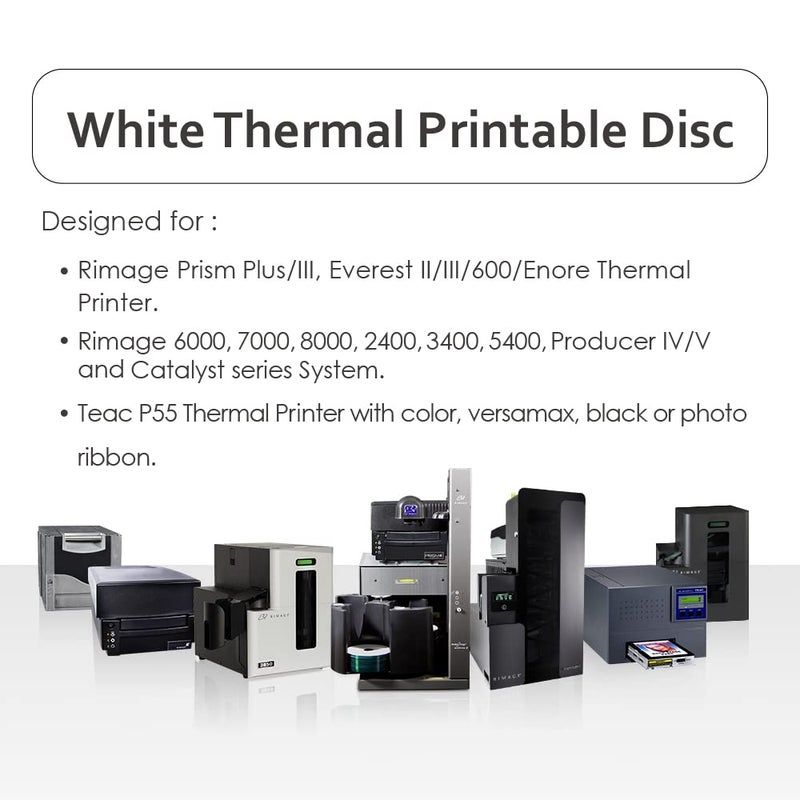 PlexDisc CD-R 700MB 52X White Thermal Hub Printable - 100 Disc Spindle (FFP) - 631-415-BX - Image 4